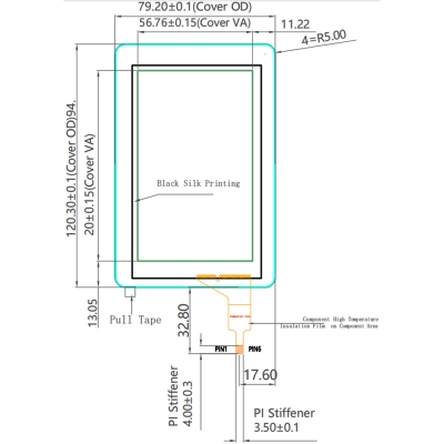 4.3 inch PCAP Touch Panel