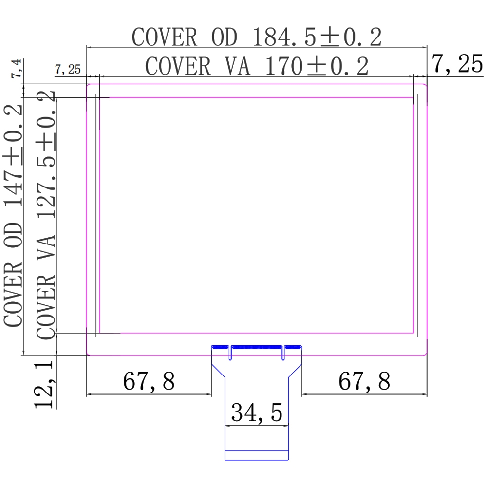 8.4 inch PCAP Touch Panel