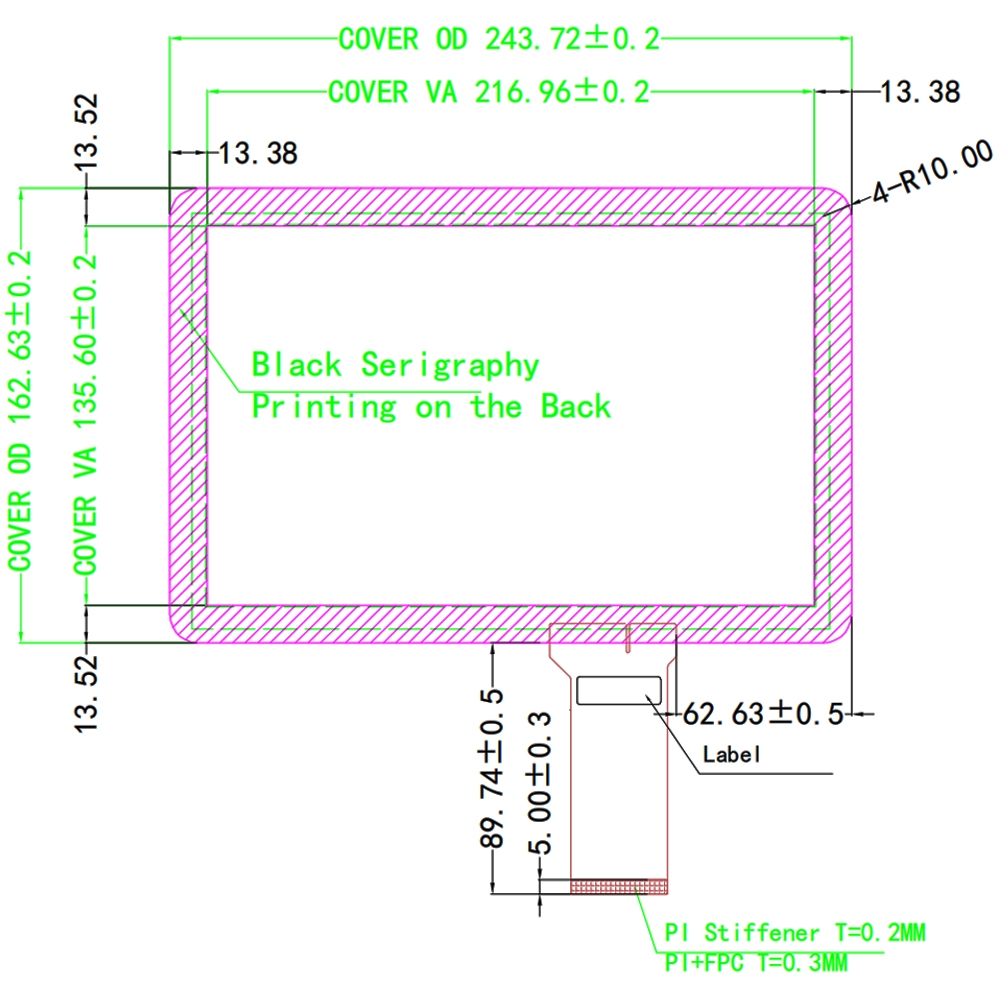10.1 inch USB Touch Panel (PCAP)