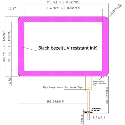 10.1 inch Waterproof Capacitive Touch Screen