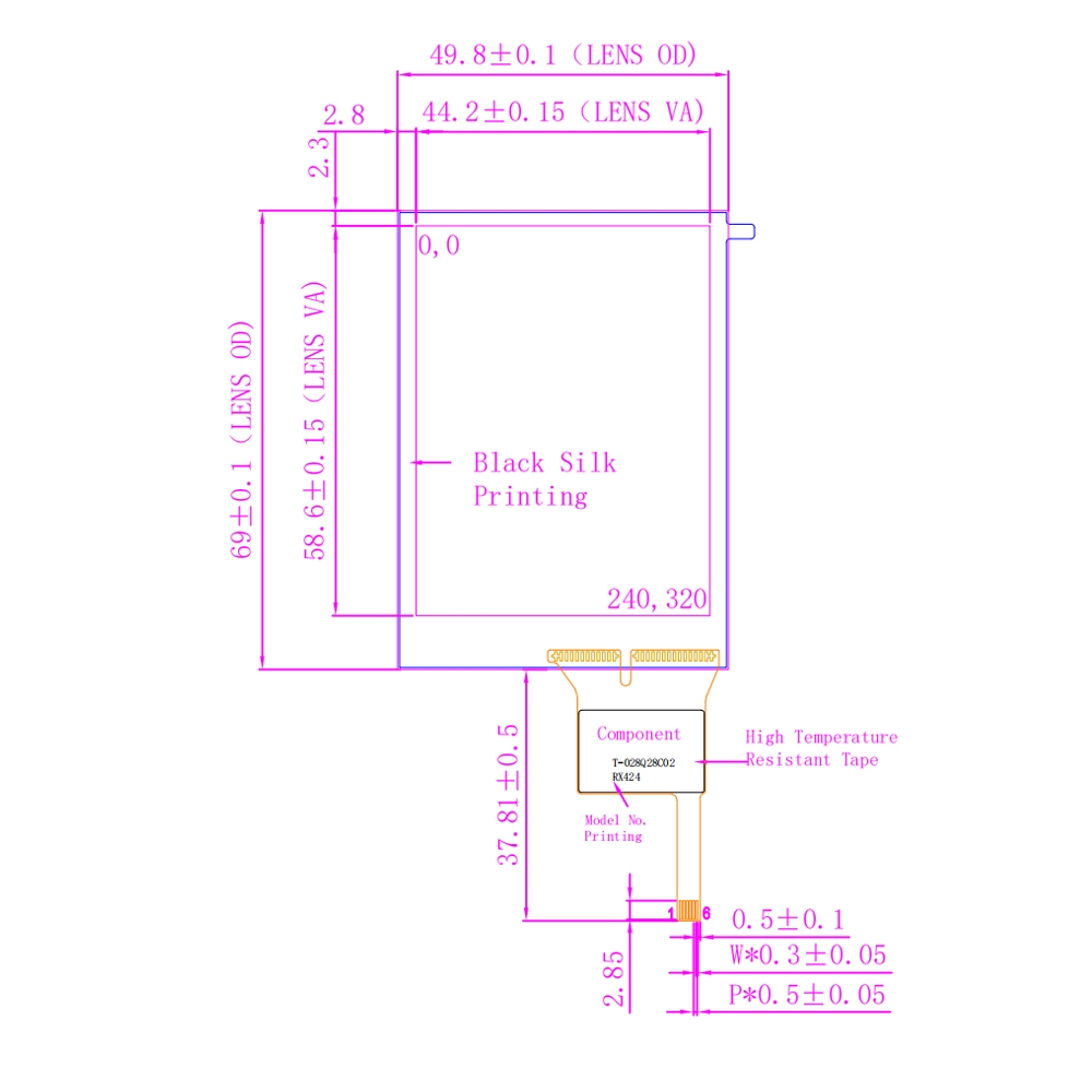 2.8 inch Capacitive Touch Panel