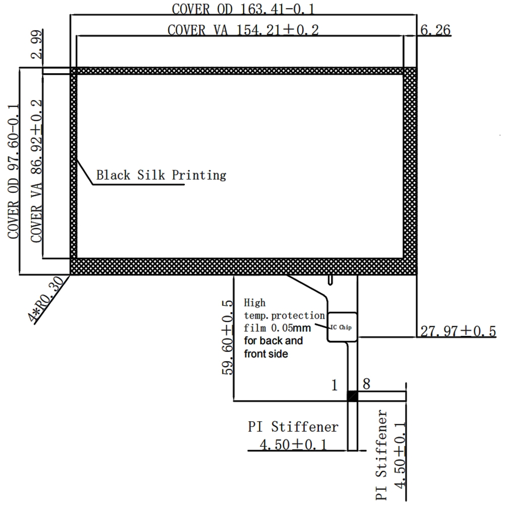 7 inch PET Touch Panel (PCAP)