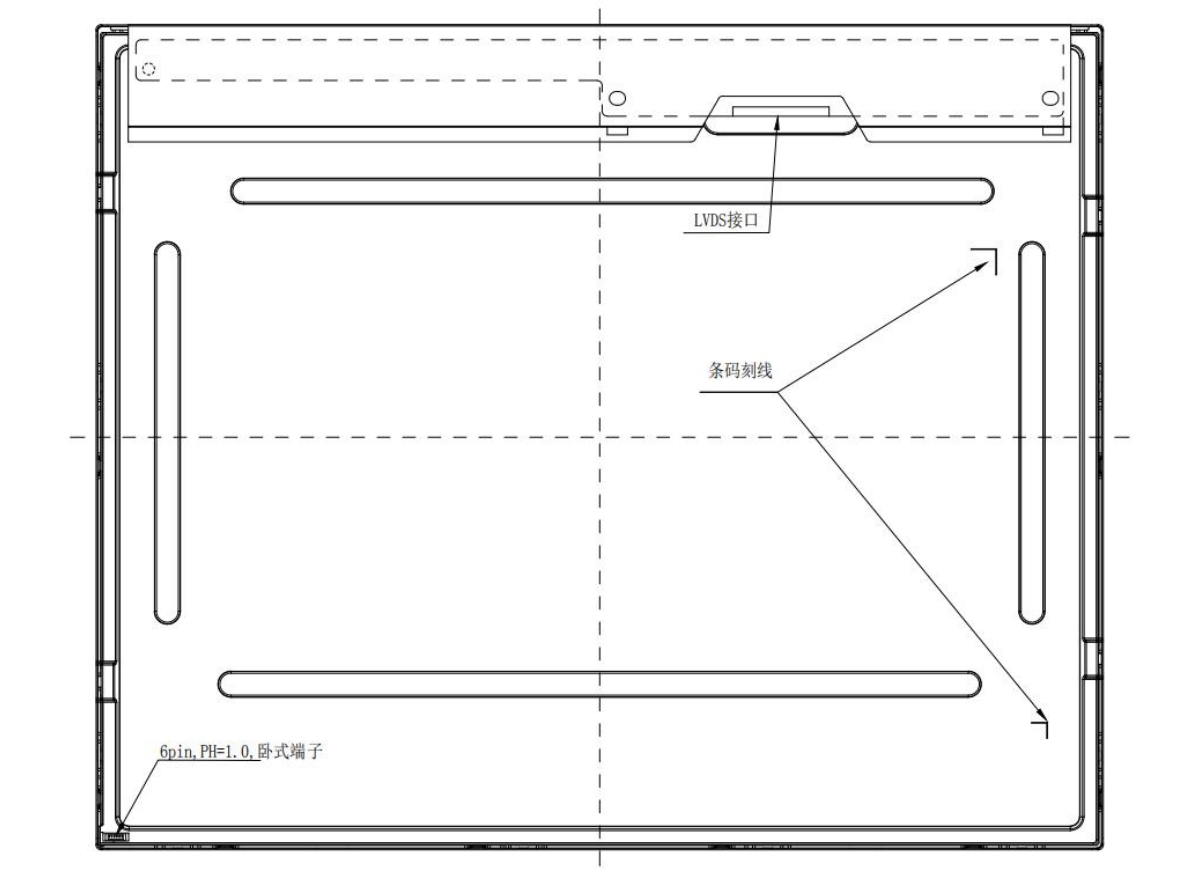 Drawing of 19 inch Industrial LCD Module