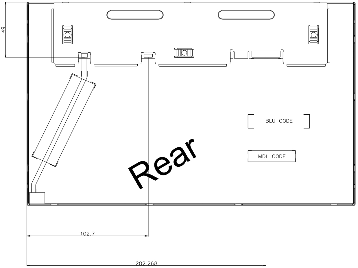 Drawing of 12.1 inch LCD screen
