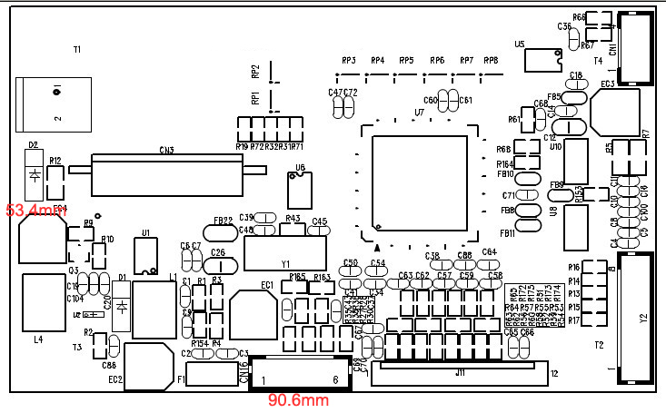 Drawing of PCBA BOARD DESIGN