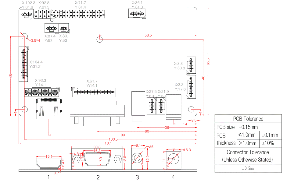PCB CONTROLLER BOARD MECHANICAL DRAWING